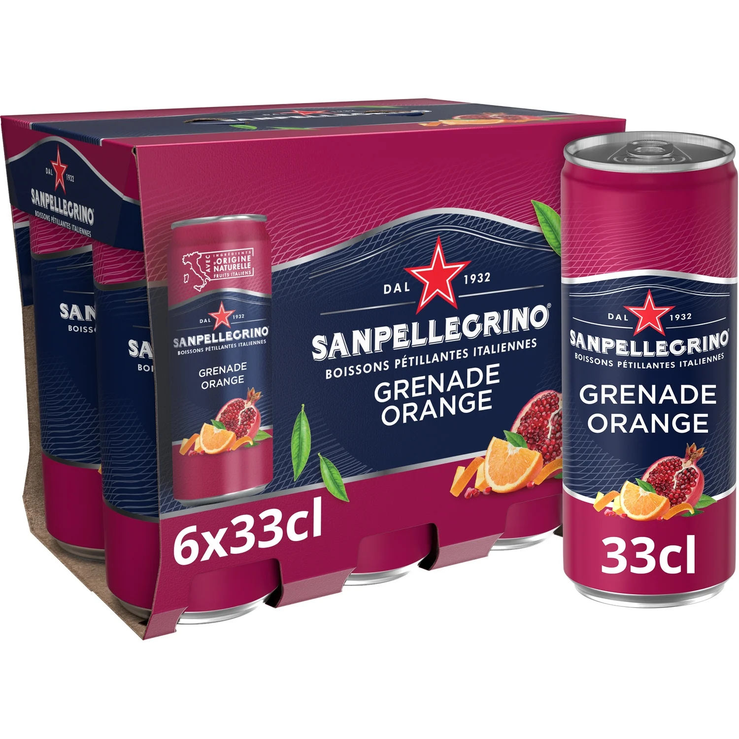 San Pellegrino orange & grenade 6*33cl