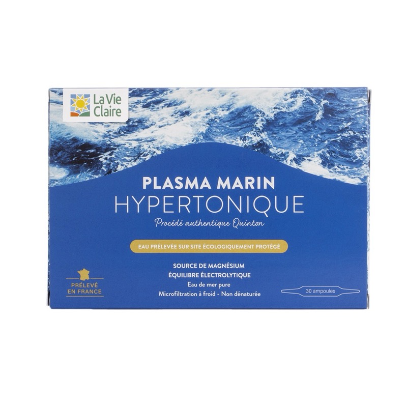 Plasma marin hypertonique 30 ampoules - source de magnésium/vitalité - La Vie Claire