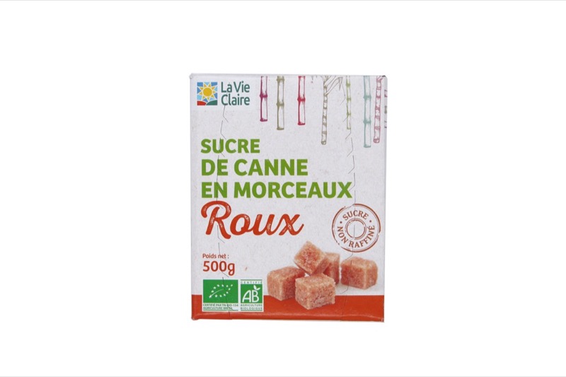 Sucre de canne roux en morceau 500g - La Vie Claire