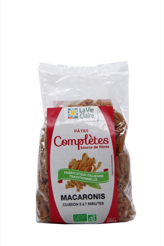 Macaroni complet 500g - La Vie Claire