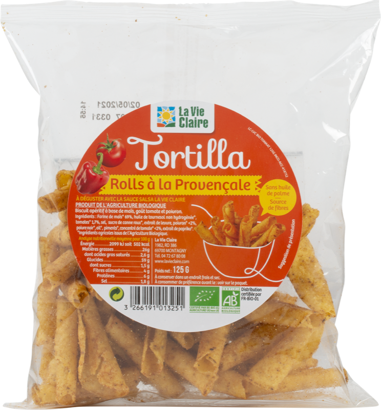 Tortilla rolls chips 125g - La Vie Claire