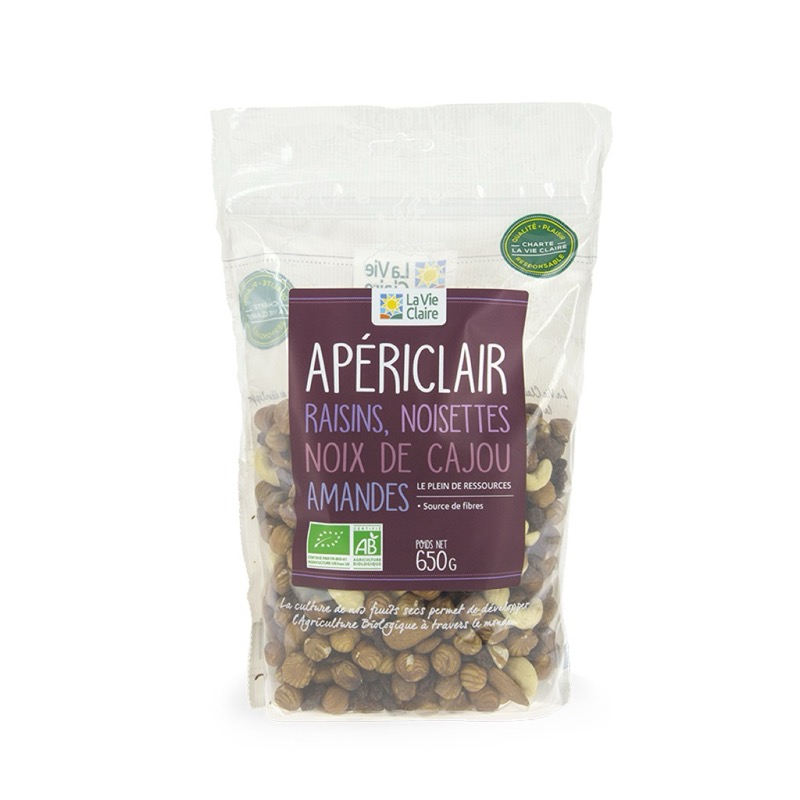 Mélange apériclair 650g - fruits sec/coque - La Vie Claire
