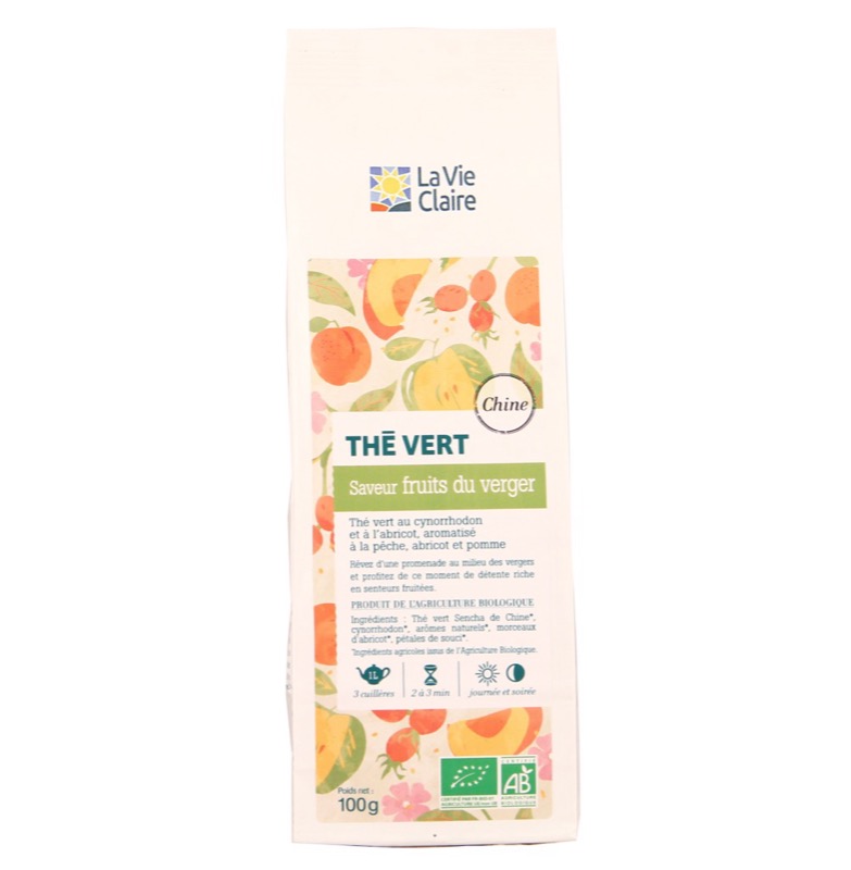 Thé vert fruit du verger 100g - La Vie Claire