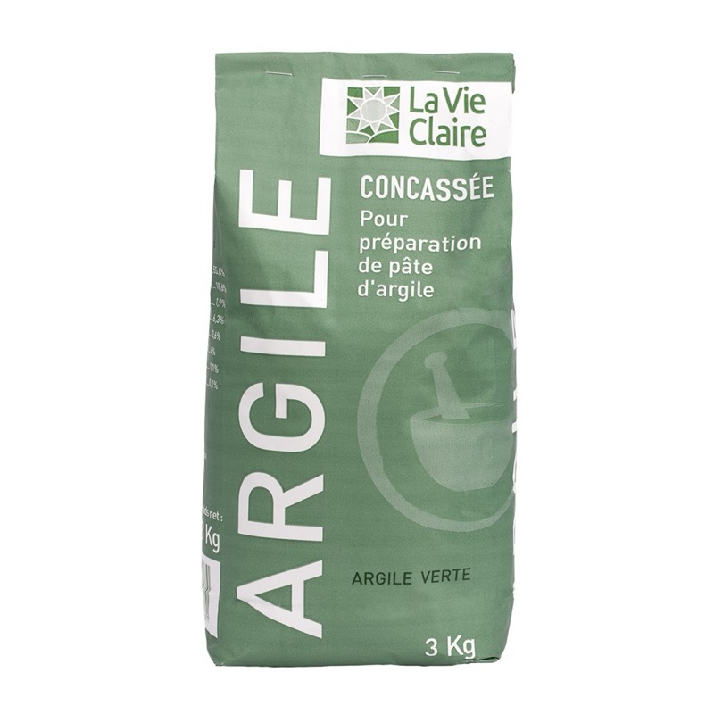 Argile verte concassée 3 Kg - La Vie Claire