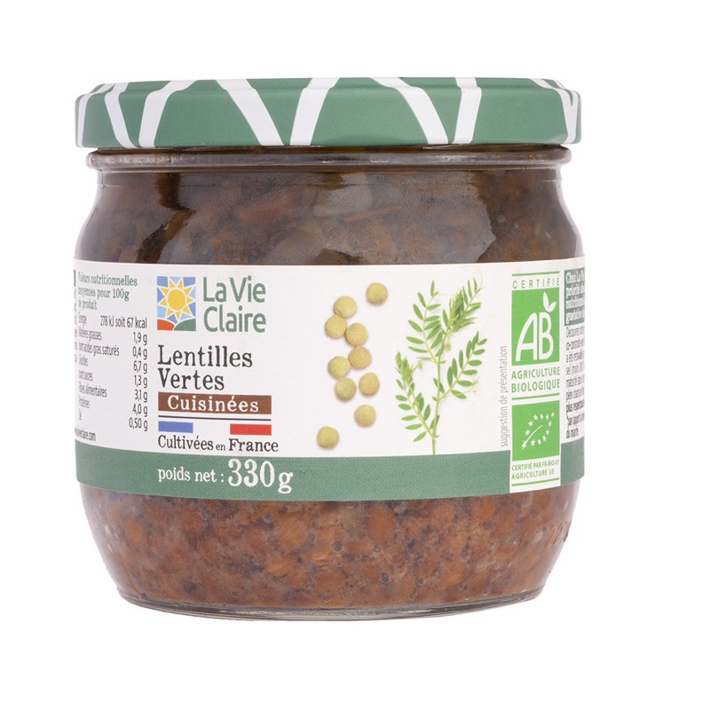 Lentilles vertes cuisinées 330g - La Vie Claire