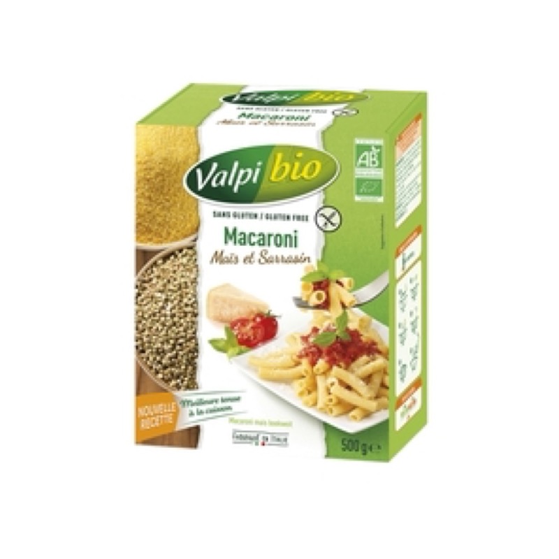 Macaroni maïs sarrasin bio 500g - Valpi Bio