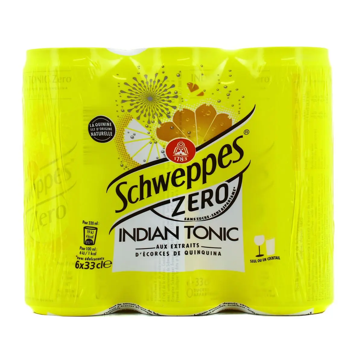 Indian Tonic Schweppes Zéro 6*33cl