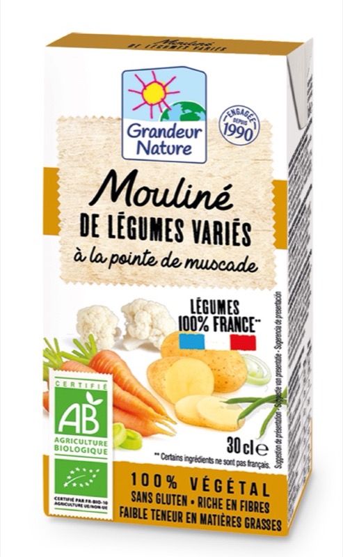 Mouliné de légumes variés 30cl - Grandeur Nature