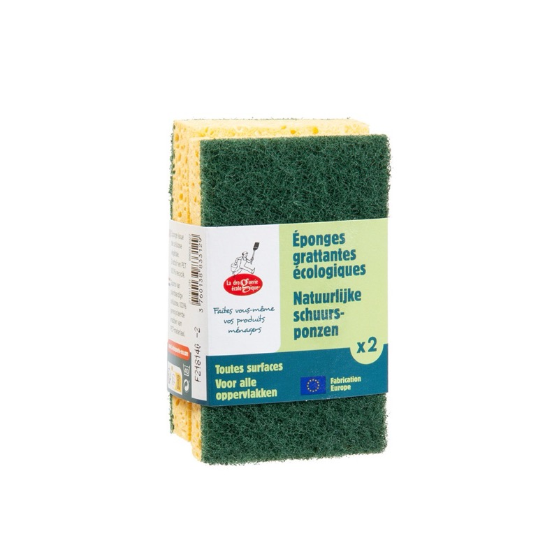 2 Eponges Grattantes Ecolo Verte