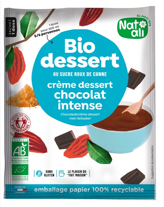 Préparation pour crème chocolat intense 60g - Natali