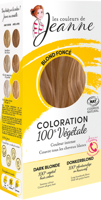 Coloration capillaire blond foncé bio - Les couleurs de Jeanne