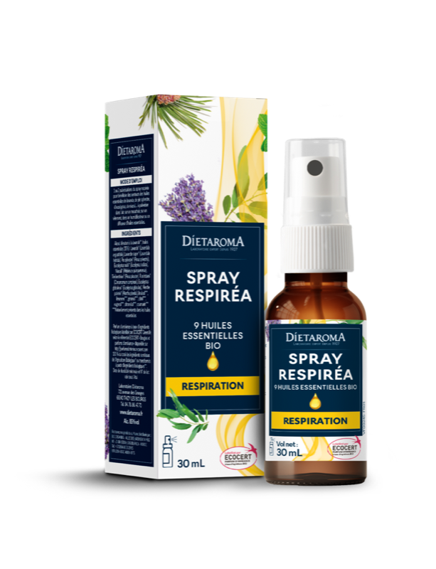 Spray aux huiles essentielles respiréa - respiration - Diétaroma