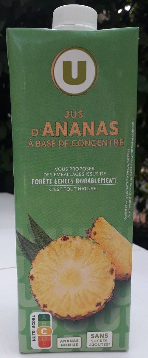 Jus d'ananas à base de concentré U