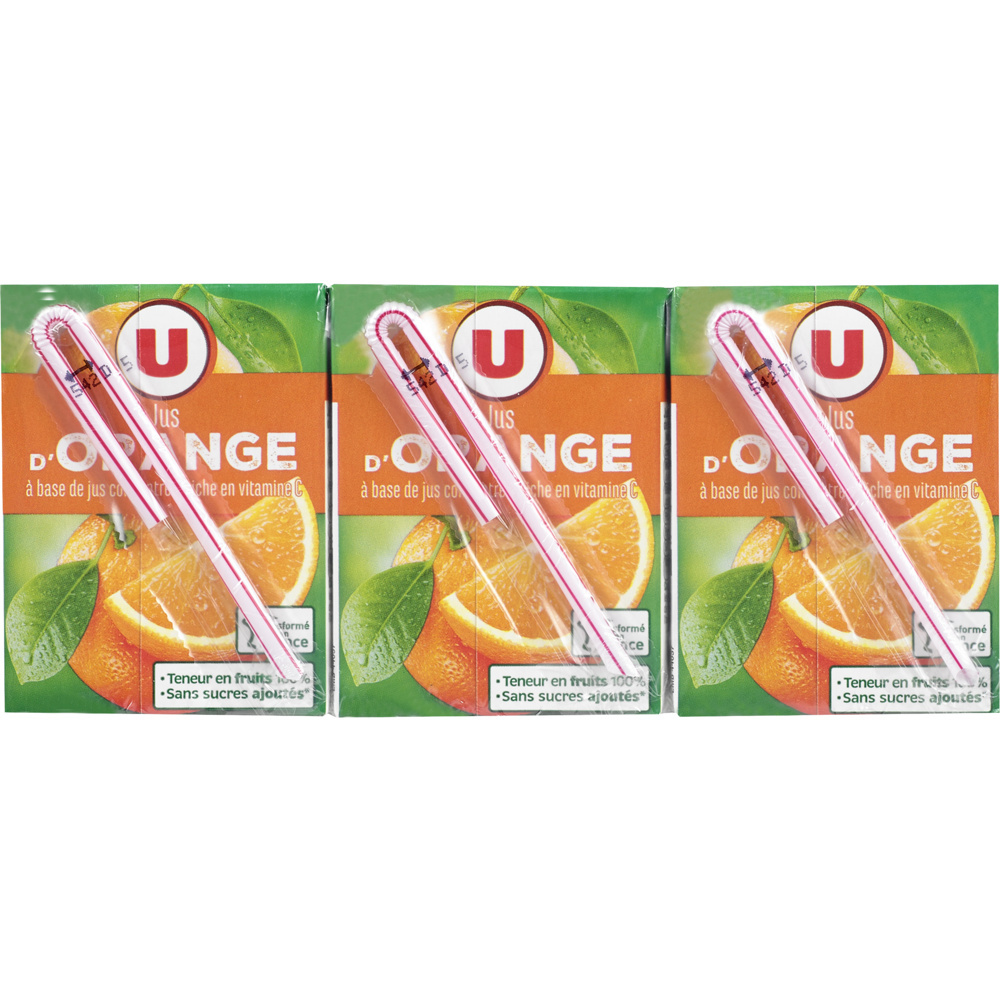 Jus d'orange U à base de concentré 6*20cl