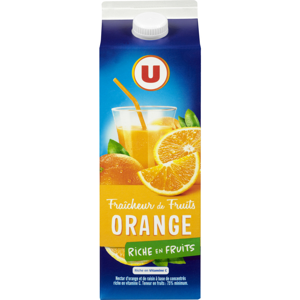 Jus fraîcheur de fruits orange U