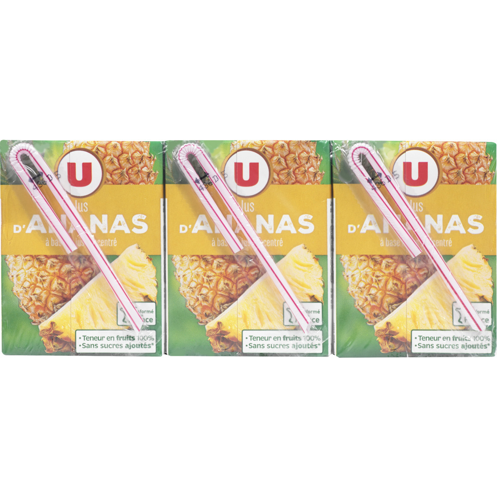 Jus d'ananas U à base de concentré 6*20cl