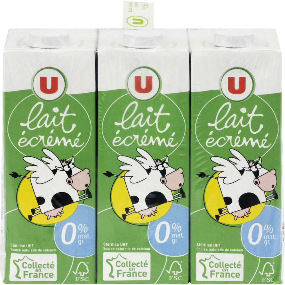 Lait écrémé U 6*1L