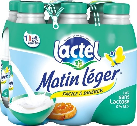 Lactel Lait écrémé sans lactose 6*1L