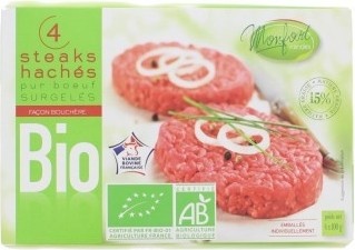 Boeuf Hache Boucher 4 X 100g 15 %mg