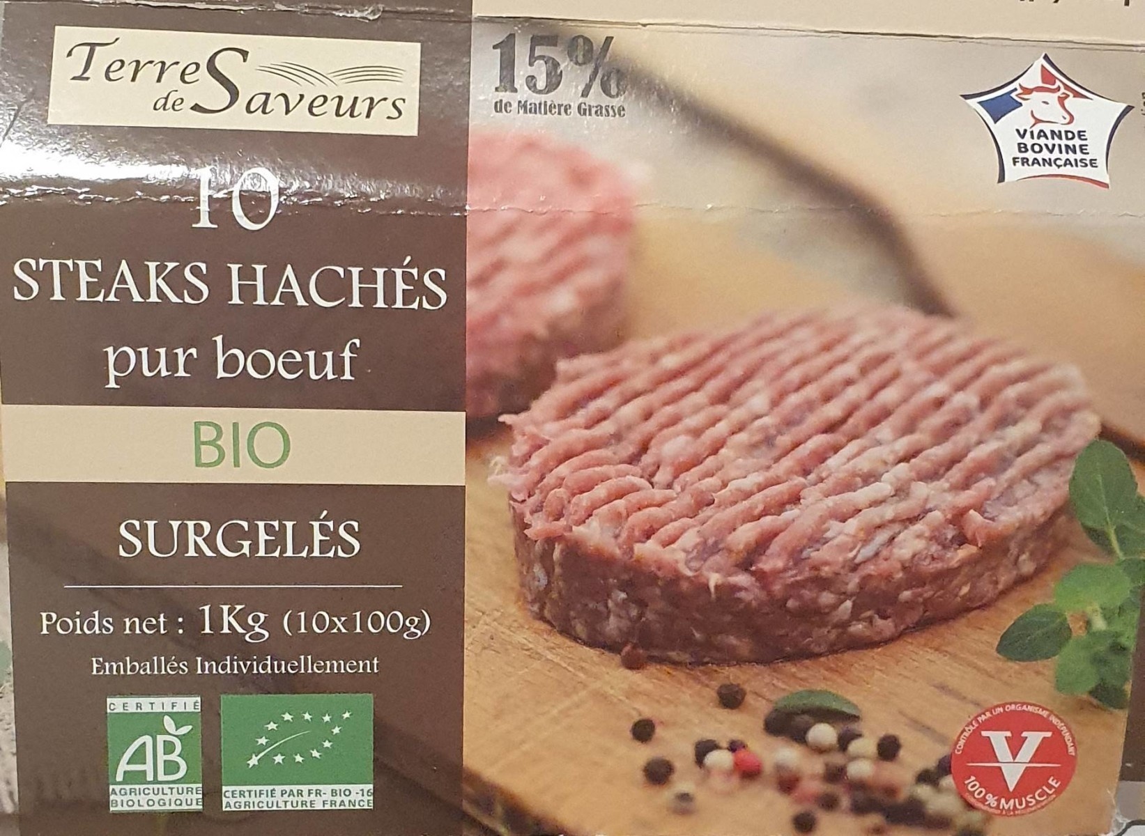 Boeuf Hache Boucher 10 X 100g