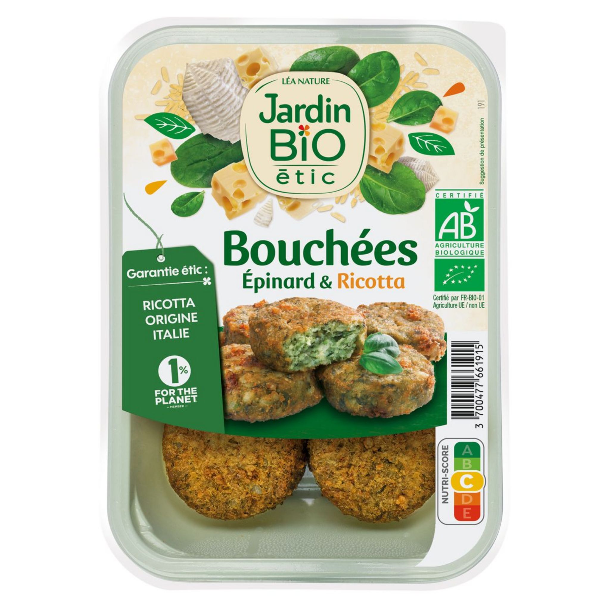BOUCHEES EPINARDS RICOTTA 180G