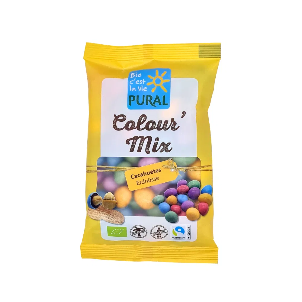 Colour' Mix Organic Chocolate Peanuts 100g - Pural