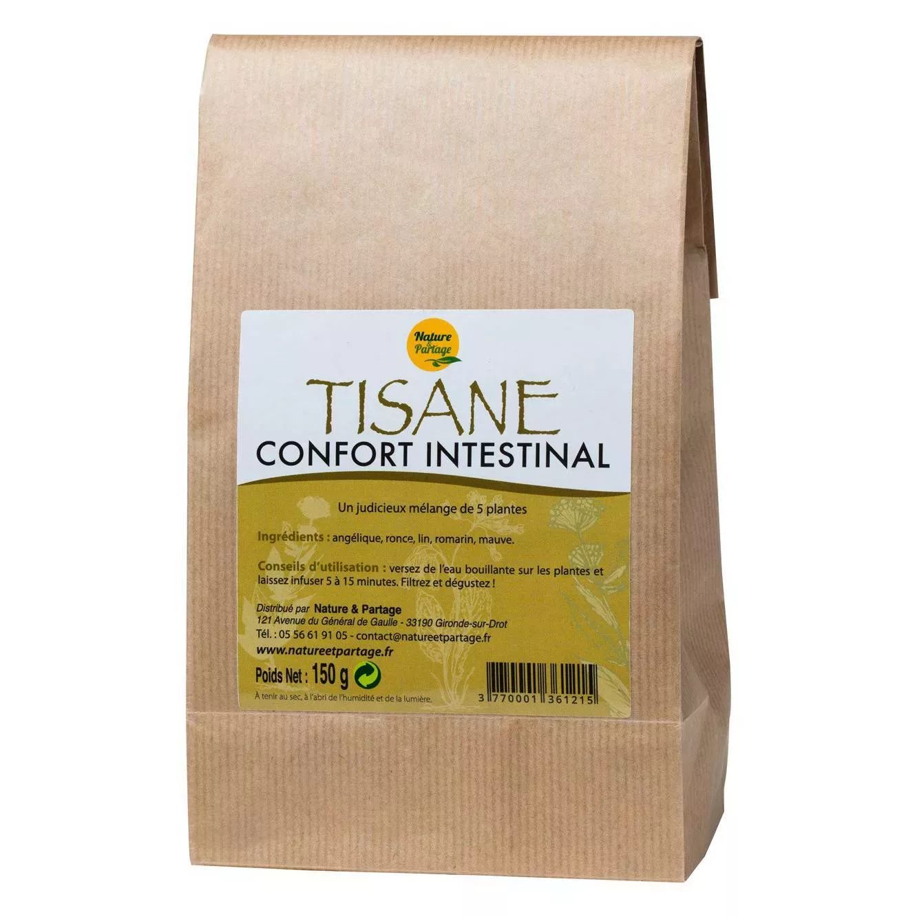 Tisane confort intestinal 150g - Nature & Partage